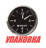 Часы кварцевые, аналоговый черный циферблат, нержавеющий ободок, д. 52 мм, Marine Rocket (упаковка из 20 шт.)