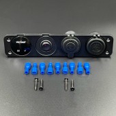 Панель управления (1 тумблер вкл/выкл, 2 USB, розетка 12V, вольтметр) (PREMARINE) Панель управления (1 тумблер вкл/выкл, 2 USB, розетка 12V, вольтметр) (PREMARINE)