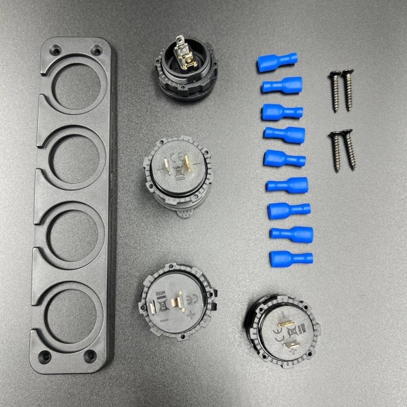 Панель управления (1 тумблер вкл/выкл, 2 USB, розетка 12V, вольтметр) (PREMARINE)