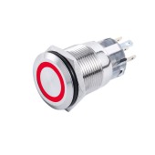 Переключатель кнопочный Skipper 12В/5А С фиксацией, ON-OFF, 19мм красный Переключатель кнопочный Skipper 12В/5А С фиксацией, ON-OFF, 19мм красный