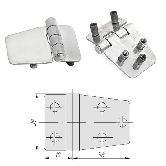 Петля неразъемная 57х39х2 мм М5х1 Петля неразъемная 57х39х2 мм М5х1