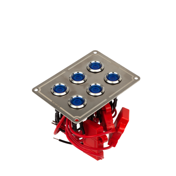 Панель бортового питания Skipper с 6 влагозащищёнными переключателями 6 переключателей