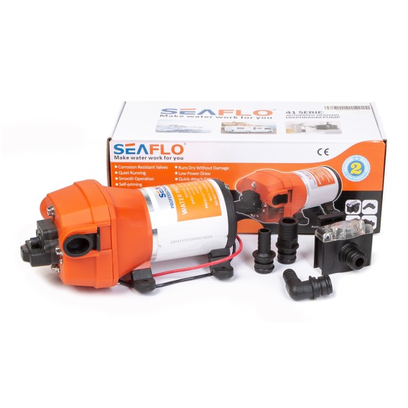 Четырехкамерный мембранный насос 41 SERIES 10 л/мин, 24В (Быстросъемные фитинги)