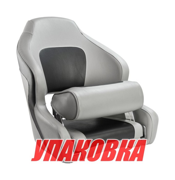 Кресло с болстером Delux Sport Flip Up, обивка угольный/серый винил (упаковка из 2 шт.)