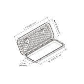 Крышка рундука SEAFLO 243x607 мм с замком, белый пластик