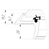 Люк палубный безрамный Пеликан 522x522 R75 (черное исполнение)
