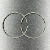 Кольца поршневые, комплект на один поршень Suzuki DT9.9-15 (толщина 2mm) (0.50mm) (PREMARINE)