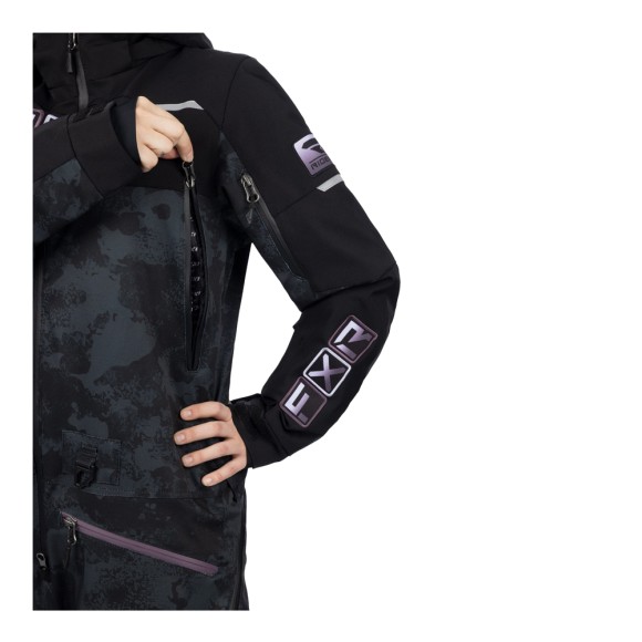 Комбинезон FXR Maverick F.A.S.T. с утеплителем Black Camo/Muted Grape Fade, 8