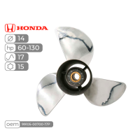 Винт гребной  Skipper для Honda 60-130HP нержавеющий, диаметр - 14", шаг 17"