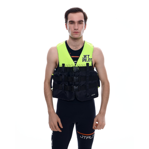 Жилет страховочный JetPilot Helium F/E Nylon Vest Black/Yellow, 4XL