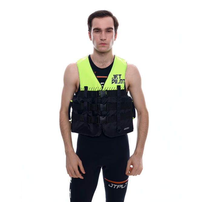 Жилет страховочный JetPilot Helium F/E Nylon Vest Black/Yellow, 4XL