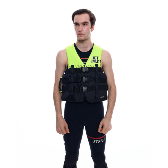 Жилет страховочный JetPilot Helium F/E Nylon Vest Black/Yellow, 4XL