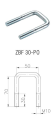 Скоба П-образная 50х70 мм, М10, ZBF 30-PO (W 6752), WINTERHOFF