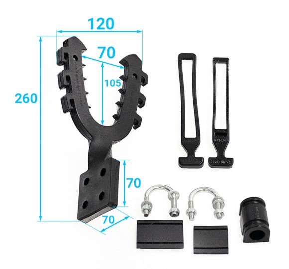 Крепление-рогатка (большое, закрученное основание) 33-20-022-S