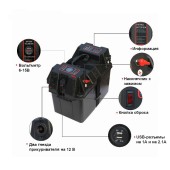 Короб для АБ с панелью индикации и USB зарядкой на два порта 424х306х251