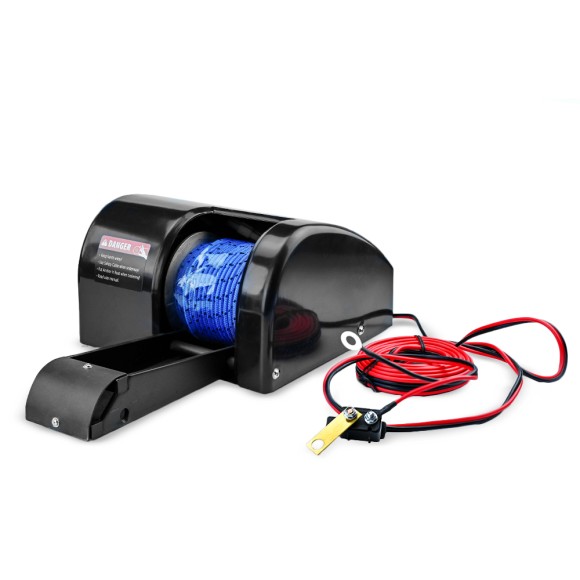 Лебедка якорная Skipper Fisher, трос 30м, беспроводной пульт ДУ, чёрная Для якоря весом до 15 кг