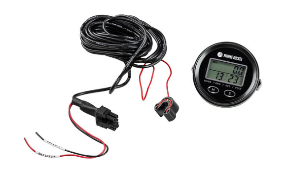 Тахометр универсальный со счетчиком моточасов, подсветкой и внешним питанием, провод 4,5 м