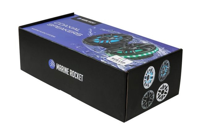 Морская акустика 6,5" с RGB, с подсветкой по контуру, Marine Rocket