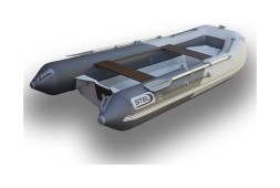 Лодка РИБ (RIB) STEL R-375, белый/светло-серый, накладки на рундук и банки, защита киля, корпус белый