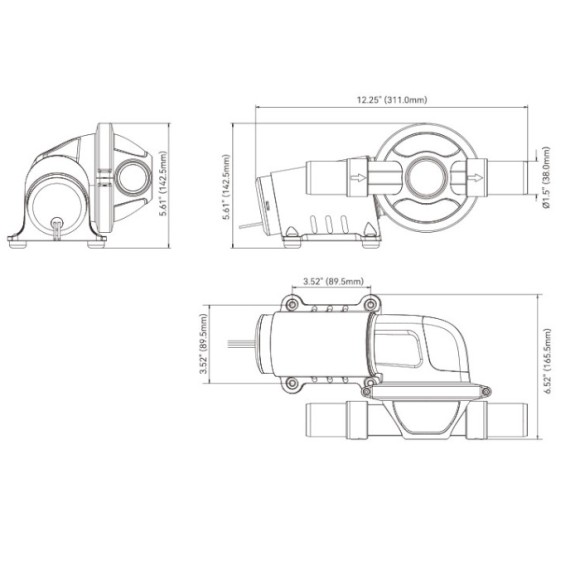 Самовсасывающий насос Seaflo для "черных вод" 24В Самовсасывающий насос Seaflo для "черных вод" 24В