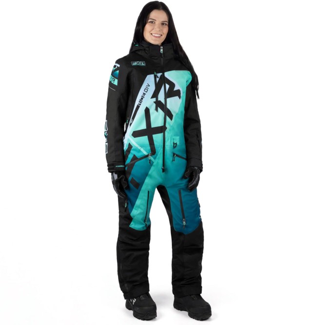 Комбинезон FXR CX F.A.S.T. с утеплителем Black/Mint Fade, 6