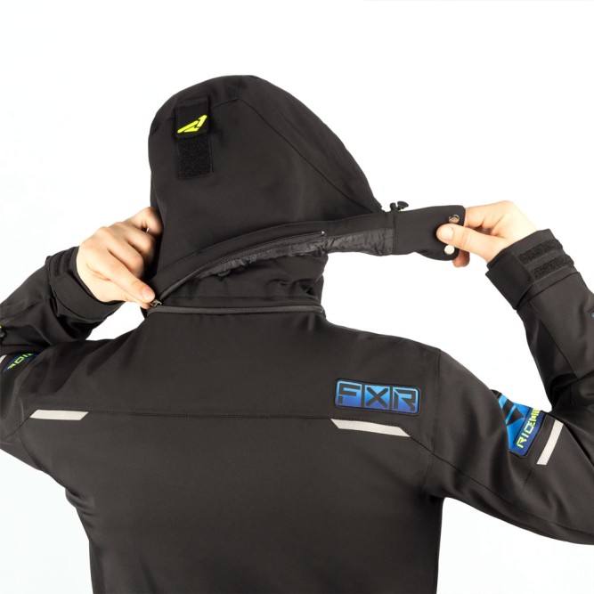 Комбинезон FXR Maverick без утеплителя Black/Blue/Hi Vis, 2XL