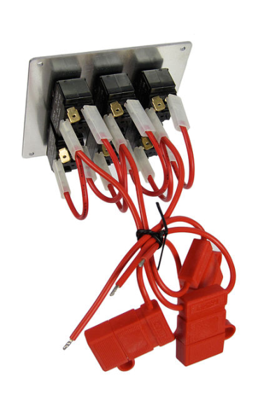 Панель бортового питания 6 переключателей, серебристая