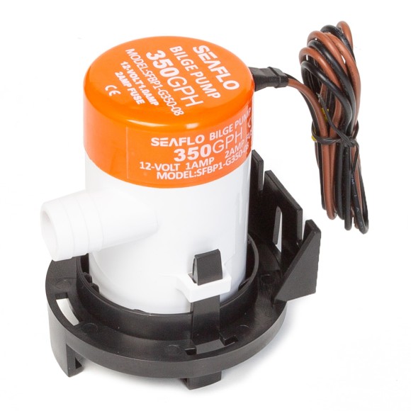 Помпа водооткачивающая SeaFlo трюмная 350 галлон/час, патрубок 19 мм, 12V