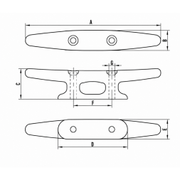Утка швартовая SeaFlo 203 мм