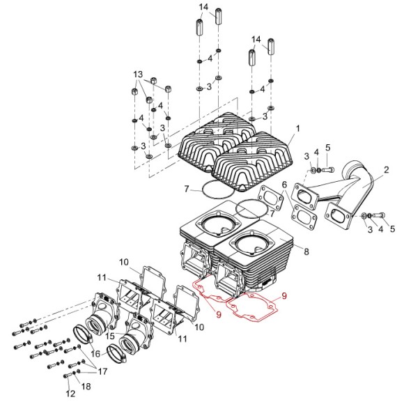 Прокладка под цилиндр РМЗ 550 RM-082198