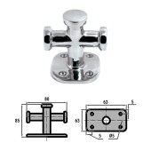 Кнехт одинарный 60х60мм AISI316 Кнехт одинарный 60х60мм AISI316