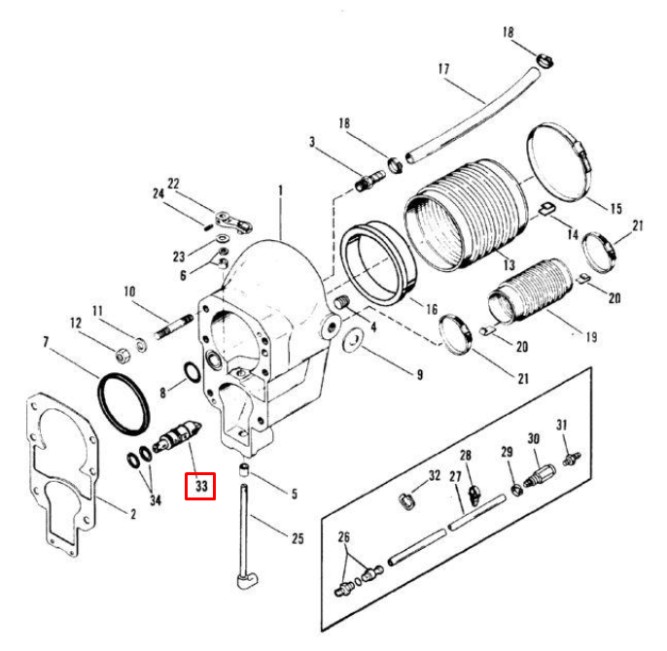 Клапан масляного канала пластиковый VALVE ASSEMBLY (Quicksilver)