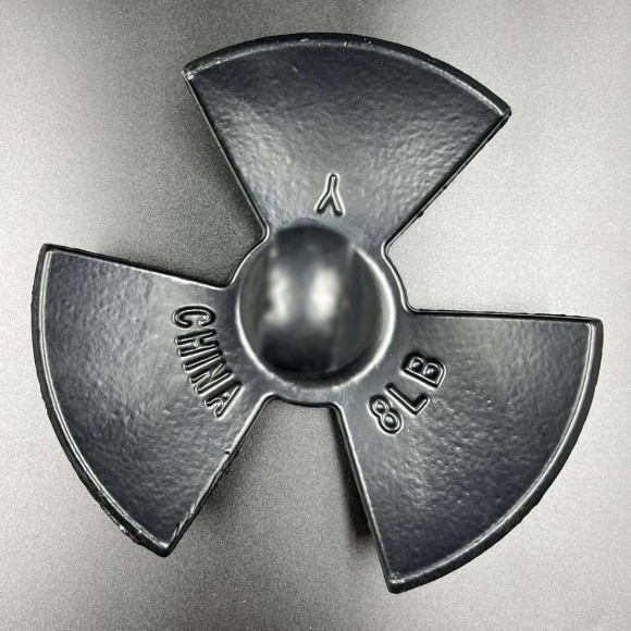 Якорь речной 3-х лепестковый (черный) с ПВХ покрытием 3.6кг (Allshine)