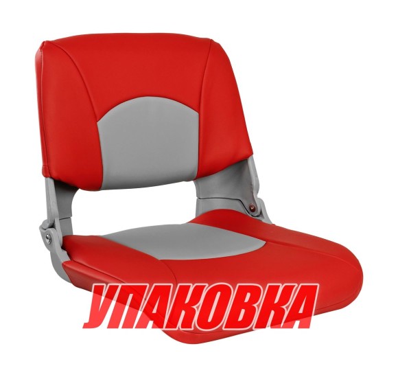 Кресло складное мягкое SKIPPER, цвет серый/красный (упаковка из 4 шт.)