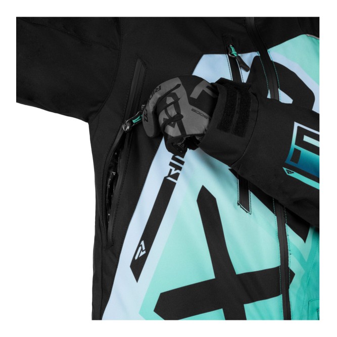 Комбинезон FXR CX F.A.S.T. с утеплителем Black/Mint Fade, 10