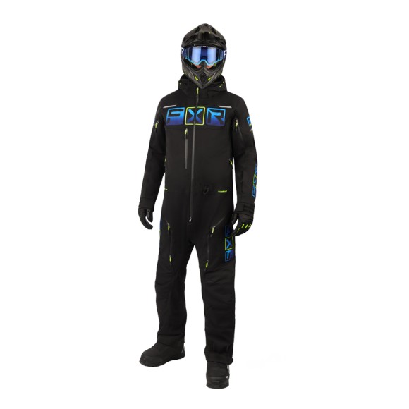 Комбинезон FXR Maverick без утеплителя Black/Blue/Hi Vis, M