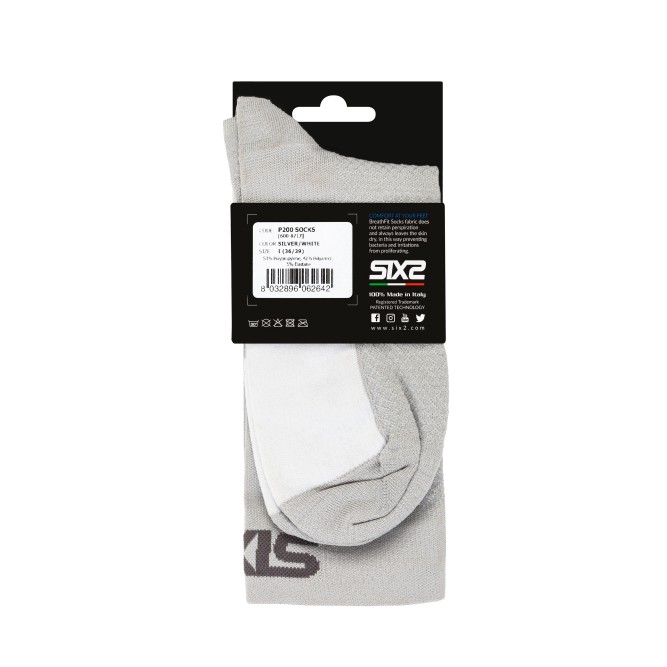 Носки SIXS P200 Silver/White, 36/39