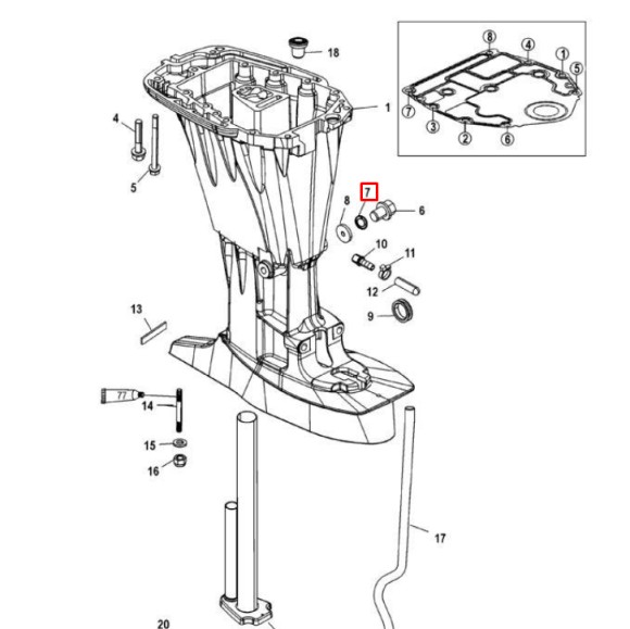Прокладка пробки поддона масла Mercury 30-60 EFI 3/4-Cyl 4-Stroke (23x13) (Quicksilver) Прокладка пробки поддона масла Mercury 30-60 EFI 3/4-Cyl 4-Stroke (23x13) (Quicksilver)