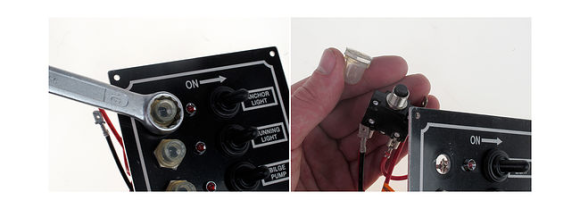 Панель бортового питания 4 переключателя, автоматы Панель бортового питания 4 переключателя, автоматы