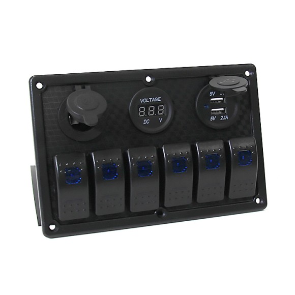 Многофункциональная панель с переключателями на 6 клавиш Многофункциональная панель с переключателями на 6 клавиш