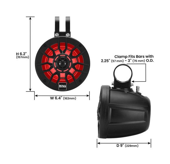 Морская акустика на таргу BOSS MPWT50RGB Морская акустика на таргу BOSS MPWT50RGB