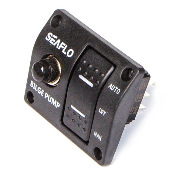 Панель с переключателем SeaFlo, 12V/24V трёхпозиционный