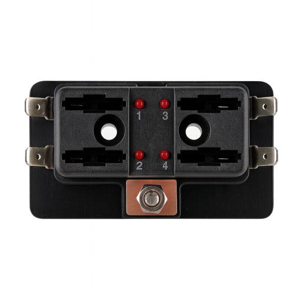 Блок предохранителей Skipper ножевой Винтовой зажим (М4), 4 цепи