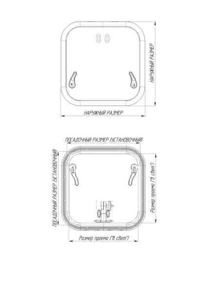 Люк палубный распашной Альбатрос 650x650 Люк палубный распашной Альбатрос 650x650