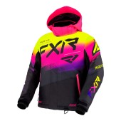 Детская куртка FXR Boost с утеплителем Black/Neon Fusion, 16