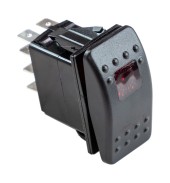 Переключатель трехпозиционный (ON)-OFF-(ON) 12В/20А 7р с подсветкой