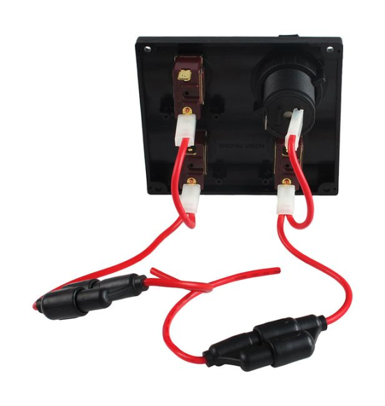 Панель бортового питания 3 переключателя, разъем прикуривателя