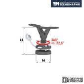 Утка (Кнехт) швартовая быстросъёмная с креплением на горизонтальную поверхность Утка (Кнехт) швартовая быстросъёмная с креплением на горизонтальную поверхность