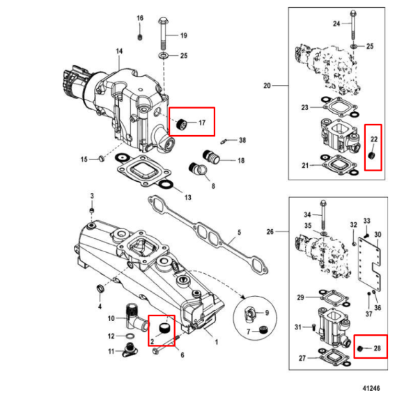 Заглушка выхлопа (пробка бронзовая диам. 19 мм) Mercruiser (22-428611) (Quicksilver) Заглушка выхлопа (пробка бронзовая диам. 19 мм) Mercruiser (22-428611) (Quicksilver)