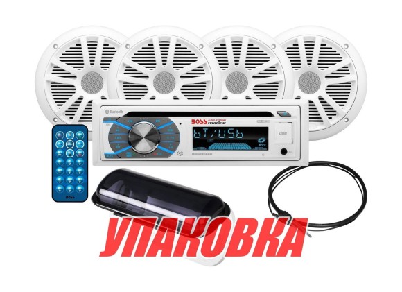 Морская акустика 1DIN BOSS MCK508WB.6 (комплект4+MRC5) (упаковка из 3 шт.)